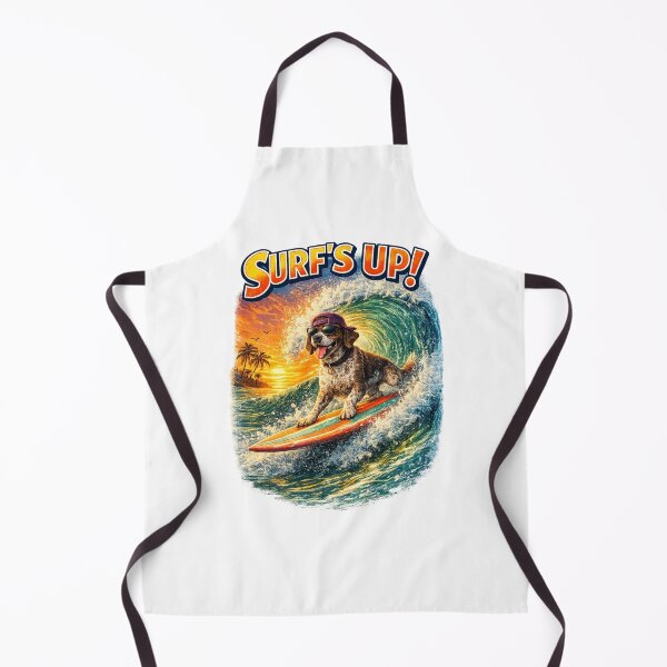 Item preview, Surfing Dogs – Surf Bark Repeat | Funny Beach Dog Collection designed and sold by TheCanineCanvas.