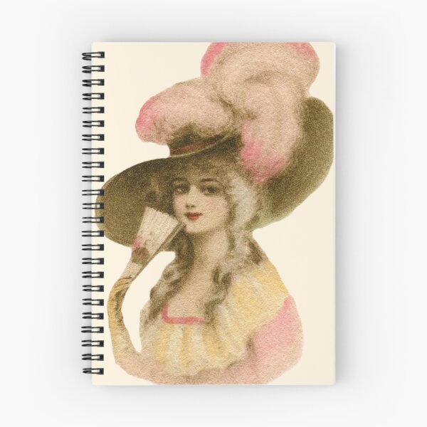 Item preview, Vintage Rococo Lady Pink Feather Hat Portrait⁠ designed and sold by briar monrose.
