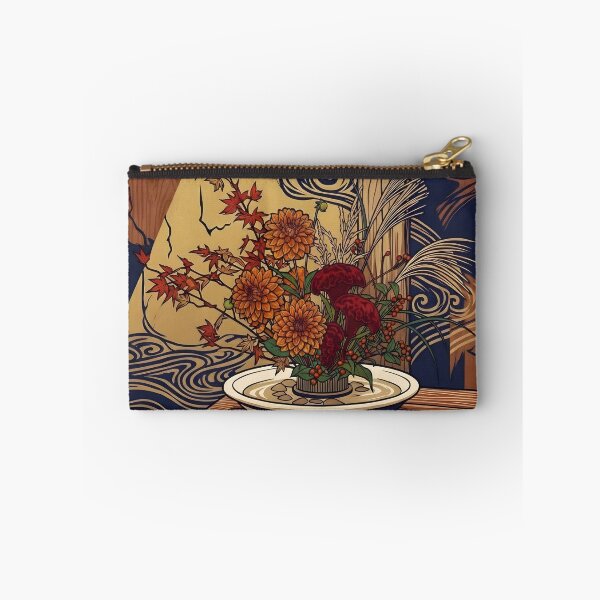 Item preview, Ukiyo-e Autumn Moribana: Dahlia & Cockscomb Art designed and sold by conohitoAI-ArtGallery.