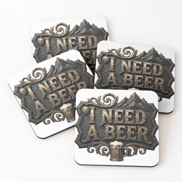 Item preview, Dynamic Red I NEED A BEER designed and sold by dazzlemakers.