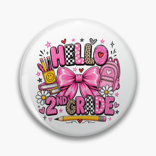 Item preview, Hello 2nd Grade Pink School Girl Design designed and sold by QuiteOrbit.