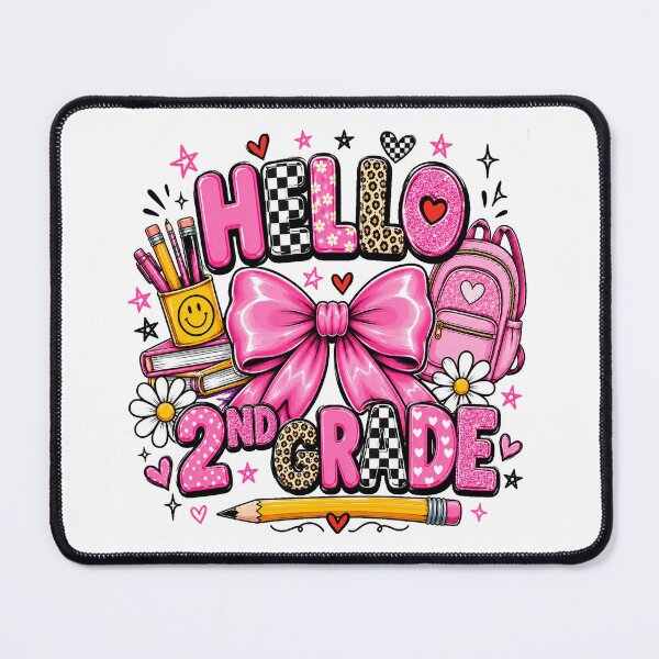 Item preview, Hello 2nd Grade Pink School Girl Design designed and sold by QuiteOrbit.