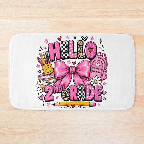 Item preview, Hello 2nd Grade Pink School Girl Design designed and sold by QuiteOrbit.