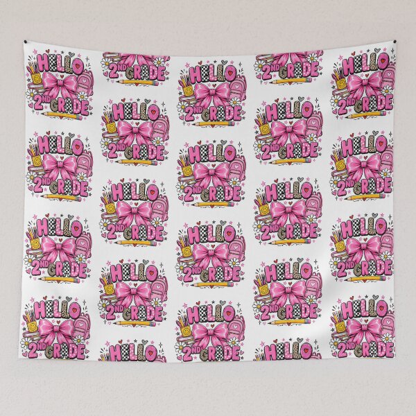 Item preview, Hello 2nd Grade Pink School Girl Design designed and sold by QuiteOrbit.