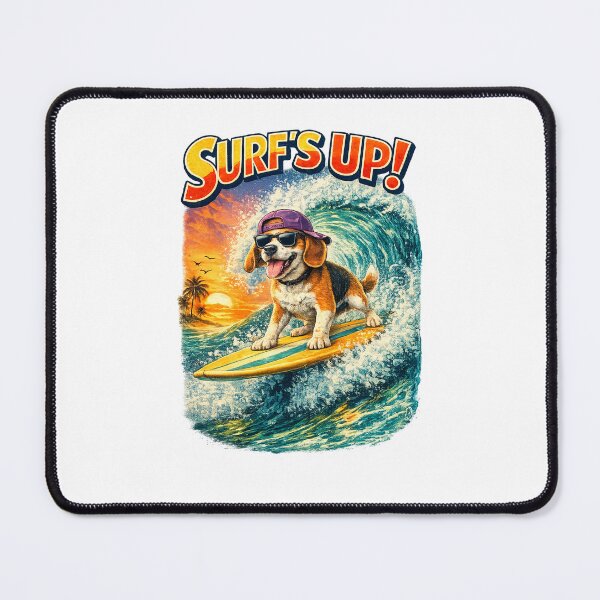 Item preview, Surfing Dogs – Surf Bark Repeat | Funny Beach Dog Collection designed and sold by TheCanineCanvas.