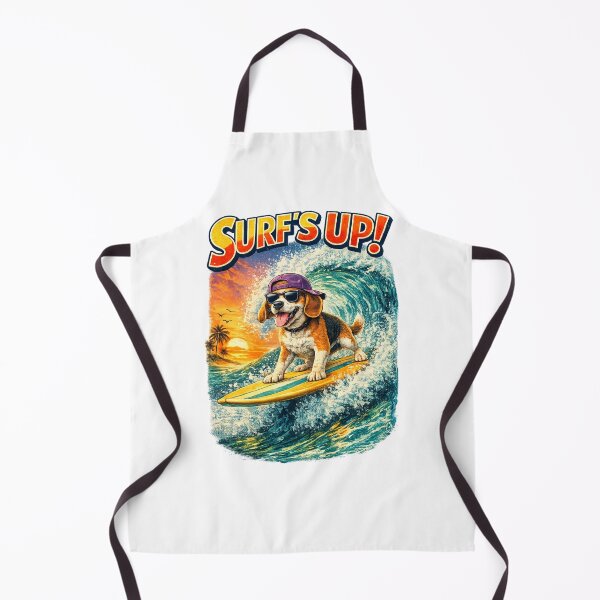 Item preview, Surfing Dogs – Surf Bark Repeat | Funny Beach Dog Collection designed and sold by TheCanineCanvas.