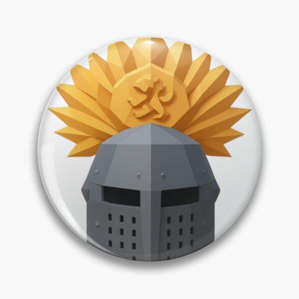 Item preview, Medieval knight's helmet with golden crest designed and sold by AKRAMlogo.