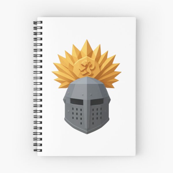 Item preview, Medieval knight's helmet with golden crest designed and sold by AKRAMlogo.