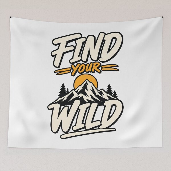 Item preview, Find Your Wild Outdoor Adventure Mountain T-Shirt Design designed and sold by Ahsacom.