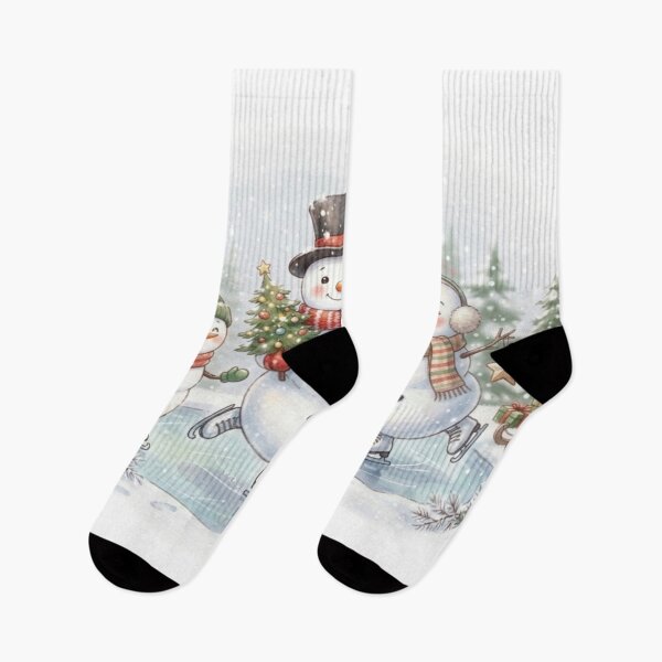 Item preview, Snowman Ice Skating designed and sold by InkShiftLabs.