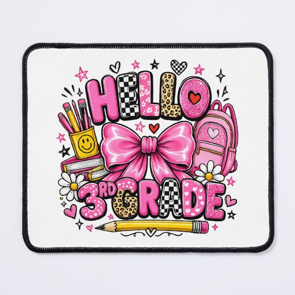 Item preview, Hello 3rd Grade Pink Backpack School designed and sold by QuiteOrbit.