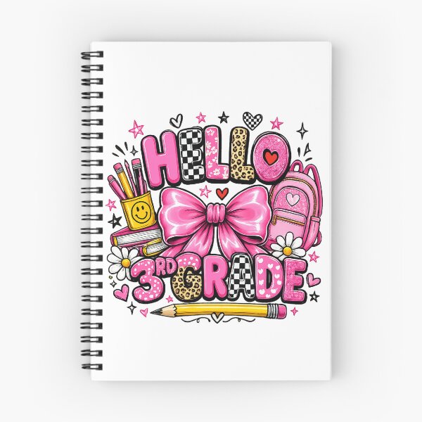 Item preview, Hello 3rd Grade Pink Backpack School designed and sold by QuiteOrbit.