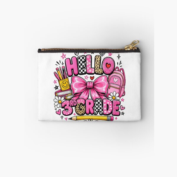 Item preview, Hello 3rd Grade Pink Backpack School designed and sold by QuiteOrbit.