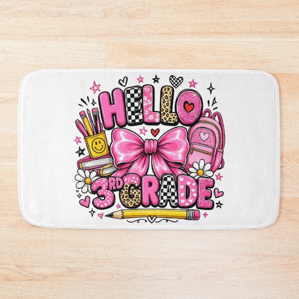 Item preview, Hello 3rd Grade Pink Backpack School designed and sold by QuiteOrbit.