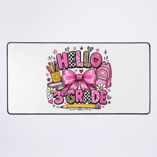 Item preview, Hello 3rd Grade Pink Backpack School designed and sold by QuiteOrbit.