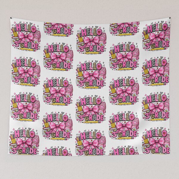 Item preview, Hello 3rd Grade Pink Backpack School designed and sold by QuiteOrbit.
