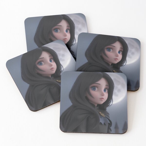 Item preview, Moonlit Gothic Girl In Black designed and sold by MoonGlyphSilence.