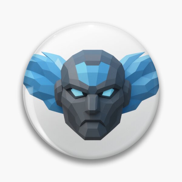 Item preview, Polygonal cybernetic face with blue wings designed and sold by AKRAMlogo.