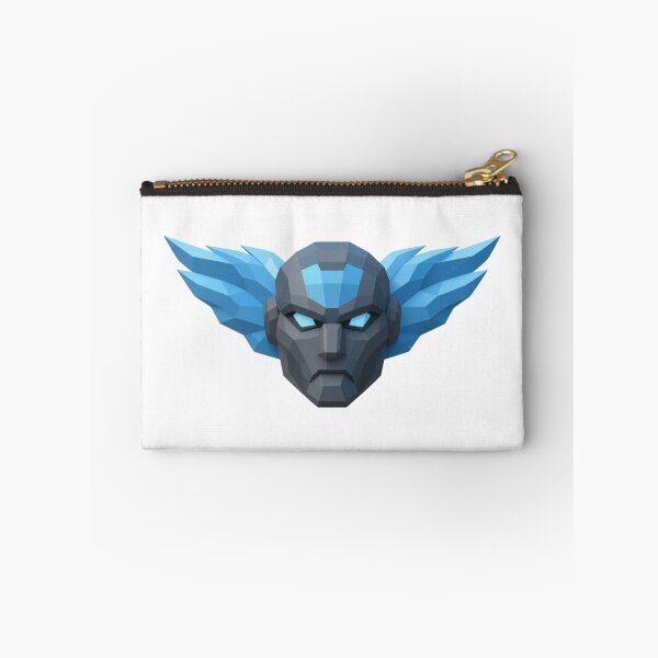 Item preview, Polygonal cybernetic face with blue wings designed and sold by AKRAMlogo.