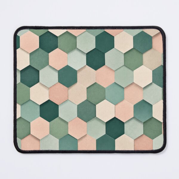 Item preview, Muted Mint Green Blush Faceted Cube Modernist designed and sold by scicilysimonee.