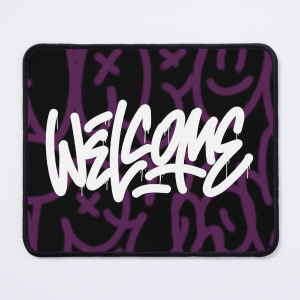 Item preview, Welcome Dripping Graffiti Tag Urban Streetwear Smiley Art designed and sold by Kimos Creative Store.