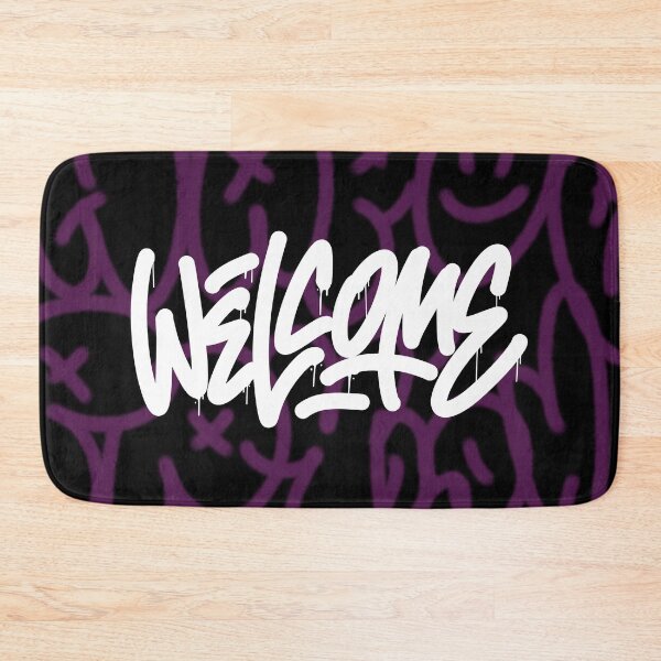 Item preview, Welcome Dripping Graffiti Tag Urban Streetwear Smiley Art designed and sold by Kimos Creative Store.