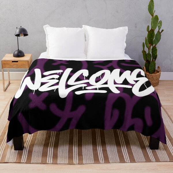 Item preview, Welcome Dripping Graffiti Tag Urban Streetwear Smiley Art designed and sold by Kimos Creative Store.