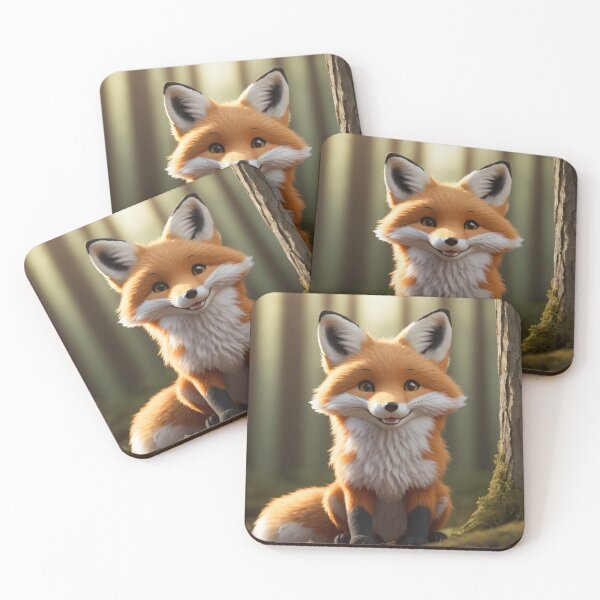 Item preview, Cute Fox in Forest - Woodland Wildlife Art designed and sold by CrippiCrippi.