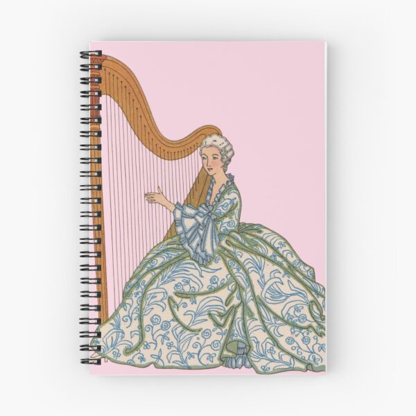 Item preview, Vintage Rococo Lady Playing Harp designed and sold by briar monrose.