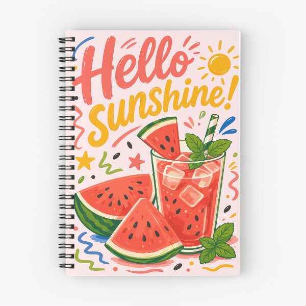 Item preview, Hello Sunshine - Cute Watermelon Summer Cocktail Art and Poster designed and sold by arfindo-indra.