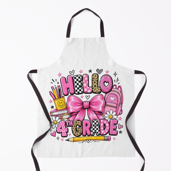Item preview, Hello 4th Grade Cute Pink Bow Design Back To School designed and sold by QuiteOrbit.