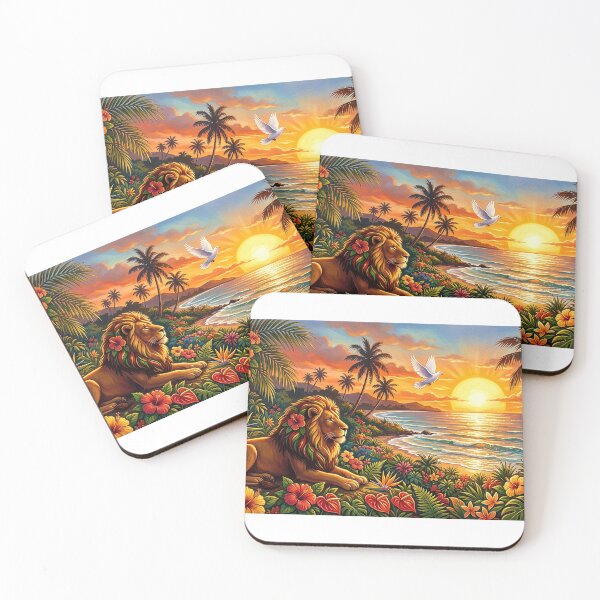 Item preview, Lion of Peace — One Love Tropical Sunset designed and sold by Hawaii26.