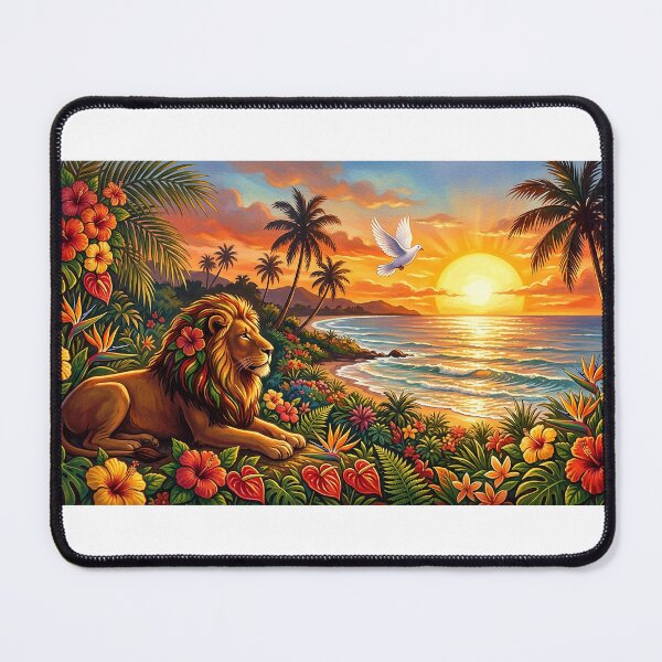Item preview, Lion of Peace — One Love Tropical Sunset designed and sold by Hawaii26.
