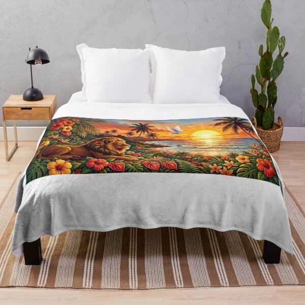 Item preview, Lion of Peace — One Love Tropical Sunset designed and sold by Hawaii26.