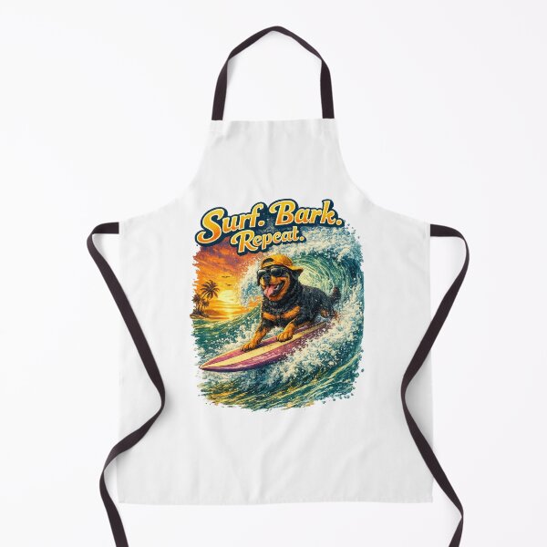 Item preview, Surfing Dogs – Surf Bark Repeat | Funny Beach Dog Collection designed and sold by TheCanineCanvas.