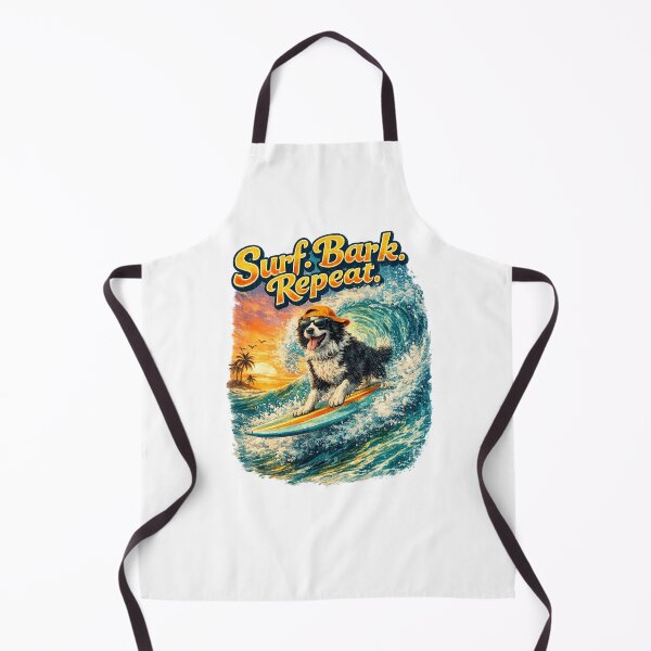 Item preview, Surfing Dogs – Surf Bark Repeat | Funny Beach Dog Collection designed and sold by TheCanineCanvas.