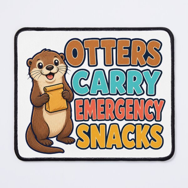 Item preview, Otters Carry Emergency Snacks designed and sold by aihrgdesign.