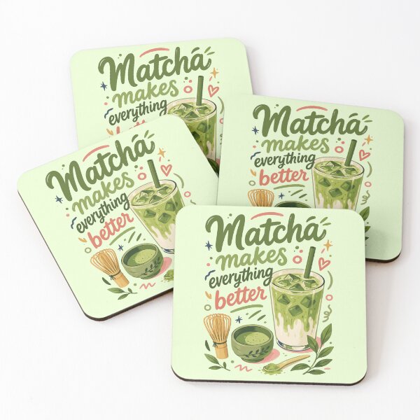 Item preview, Matcha Makes Everything Better - Cute Green Tea Latte and Whisk Art designed and sold by arfindo-indra.