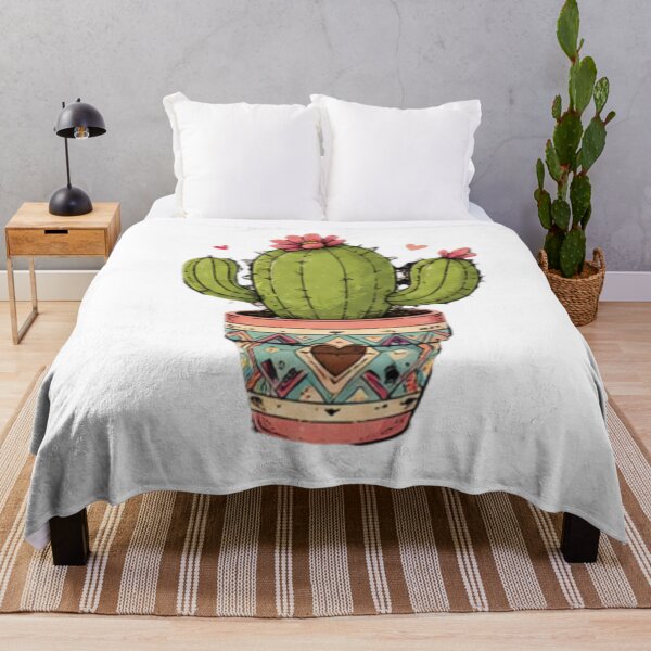 Item preview, Cute Cactus with Flowers and Hearts designed and sold by MyCalmDraw.