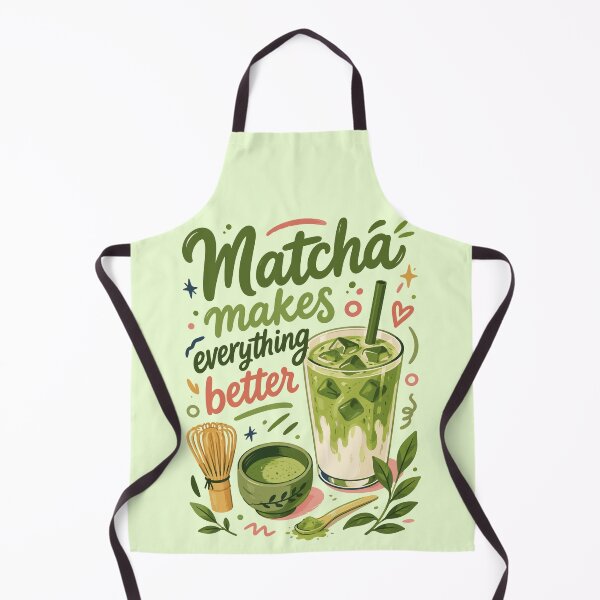 Item preview, Matcha Makes Everything Better - Cute Green Tea Latte and Whisk Art designed and sold by arfindo-indra.