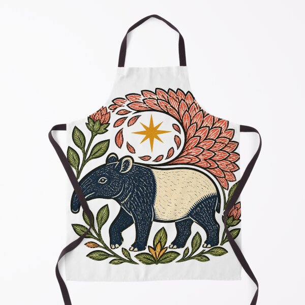 Item preview, Blockprint Tapir Dahlia Star designed and sold by aihrgdesign.