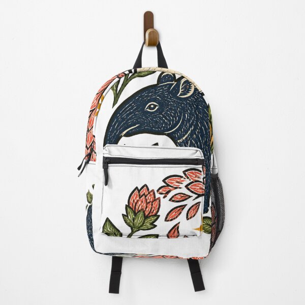 Item preview, Blockprint Tapir Dahlia Star designed and sold by aihrgdesign.
