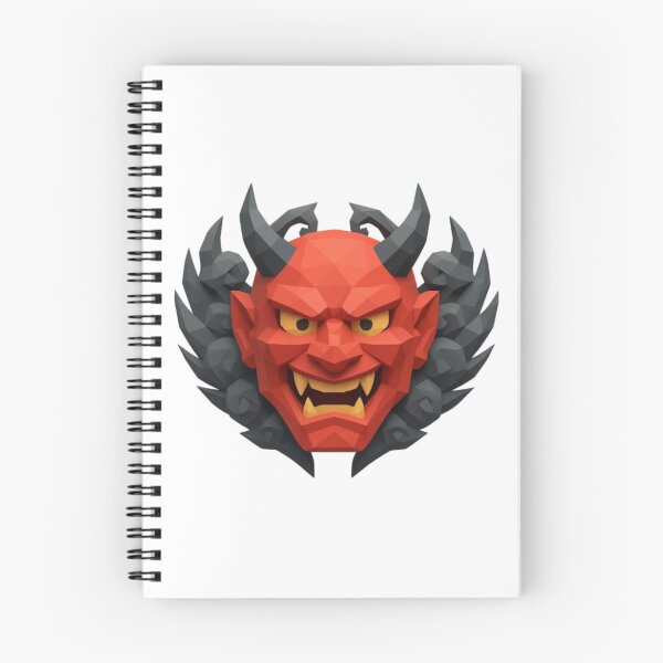 Item preview, Geometric style Oni demon mask designed and sold by AKRAMlogo.