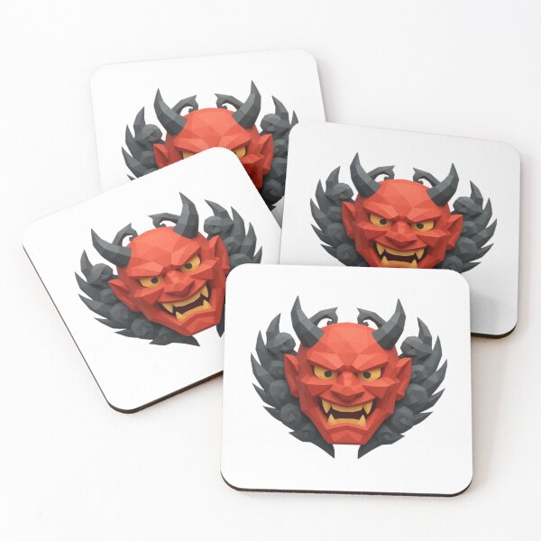 Item preview, Geometric style Oni demon mask designed and sold by AKRAMlogo.