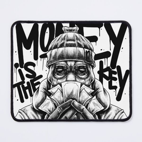 Item preview, Money Is The Key Urban Streetwear Robber Mask Cash Graphic designed and sold by Kimos Creative Store.