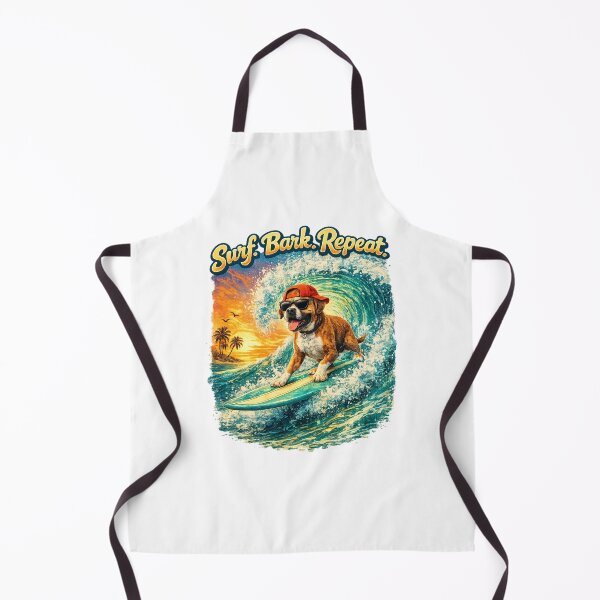 Item preview, Surfing Dogs – Surf Bark Repeat | Funny Beach Dog Collection designed and sold by TheCanineCanvas.
