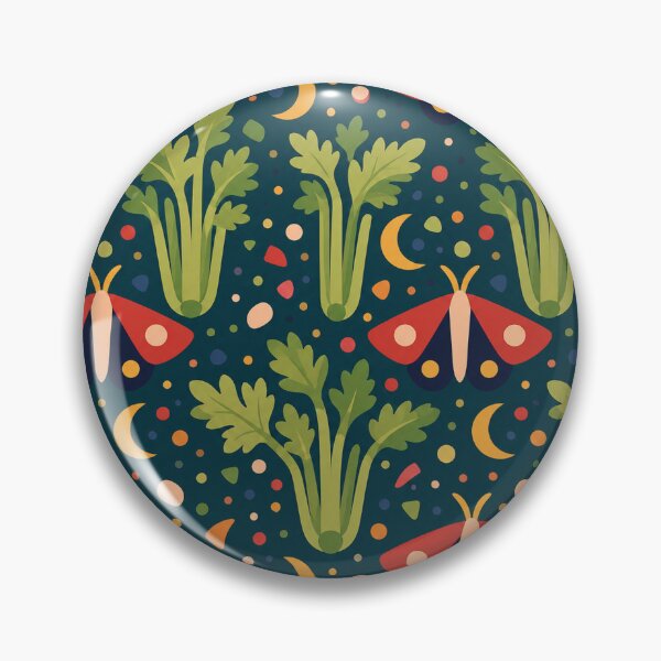 Item preview, Celery Moth Midcentury Pattern designed and sold by aihrgdesign.
