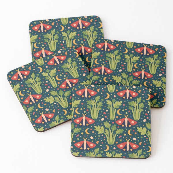 Artikelvorschau, Celery Moth Midcentury Pattern entworfen und verkauft von aihrgdesign.