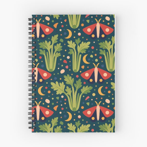 Item preview, Celery Moth Midcentury Pattern designed and sold by aihrgdesign.