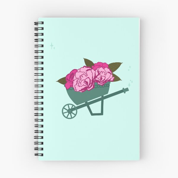 Item preview, Pink Peony Wheelbarrow Floral Garden Illustration – Cottagecore Botanical Design designed and sold by SweetButSnarky.